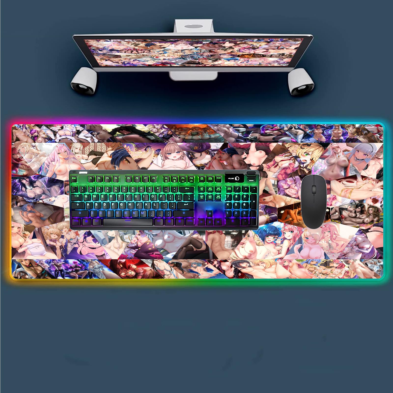 Mouse Pads Sexy Butt Anime Girl RGB Gaming Accessories Computer